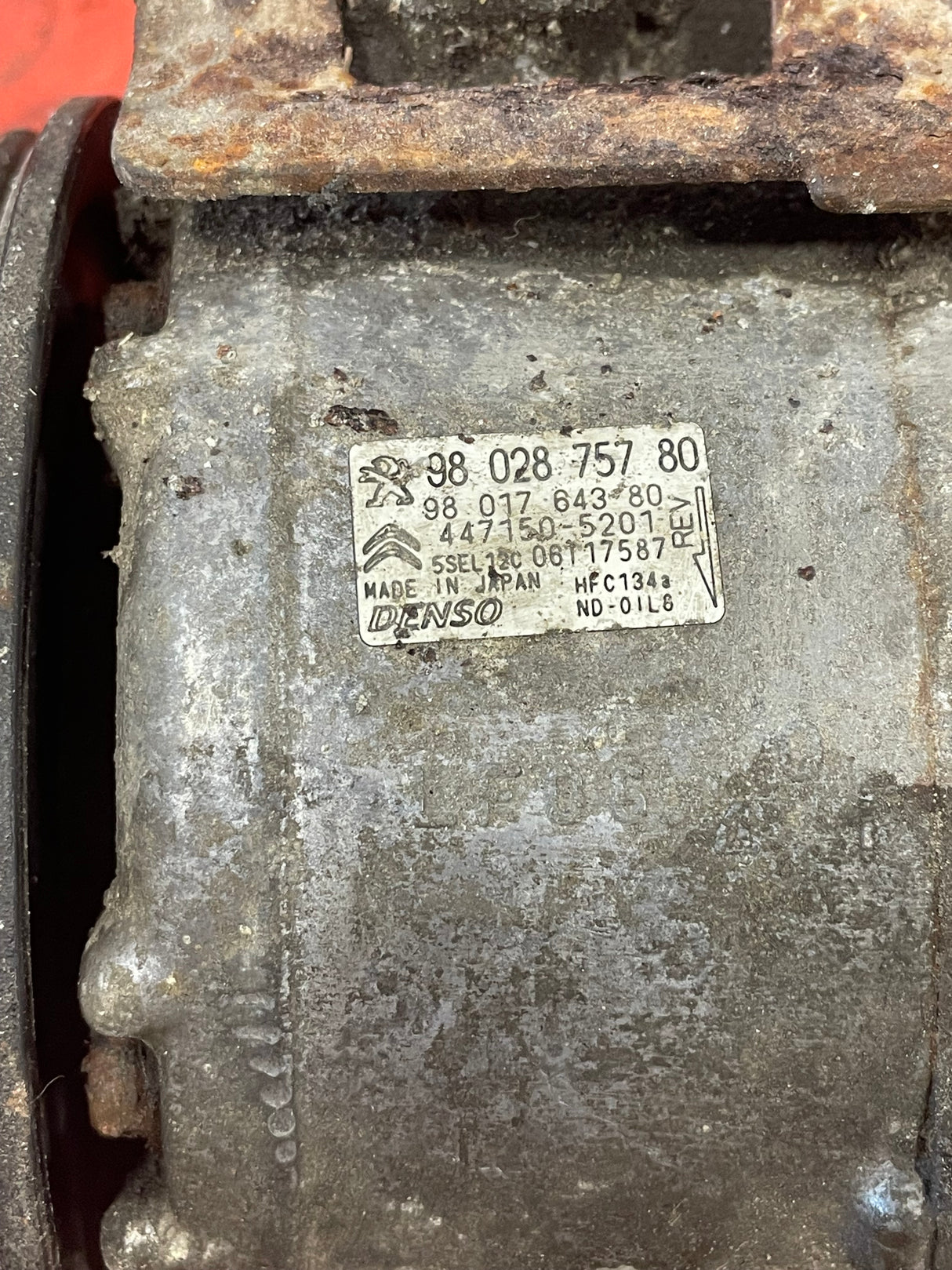 Citroen Berlingo/Peugeot Partner AIR CONDITIONING PUMP (2Pin) 2008-2016 P/N 9802875780 - 3