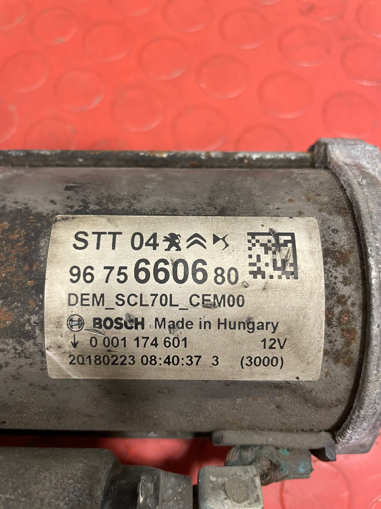 Citroen/Peugeot/Vauxhall/Toyota/Fiat STARTER MOTOR 6 Speed 1 PIN 1.6 2008-2019 P/N 9675660680