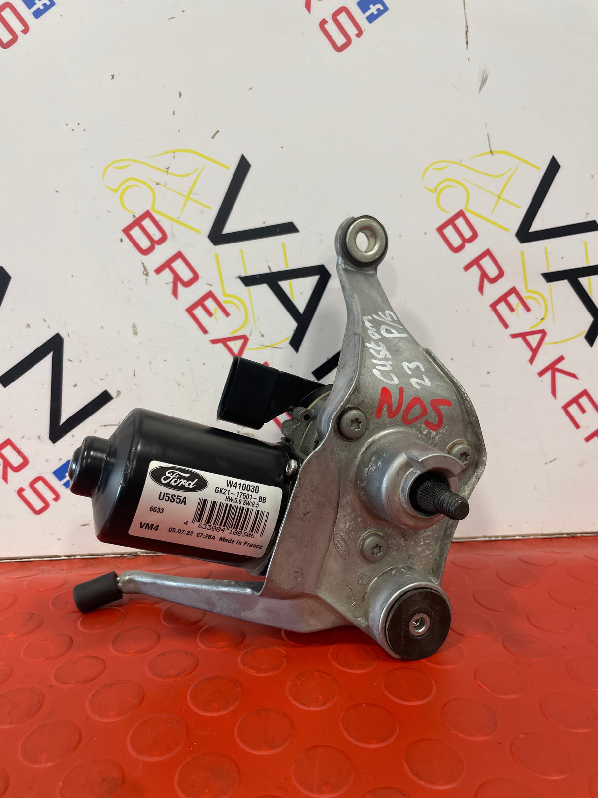 Ford Transit Tourneo Custom FRONT WIPER MOTOR PASSENGER SIDE 4PIN N/S 2013-2018 P/N GK2117501BB