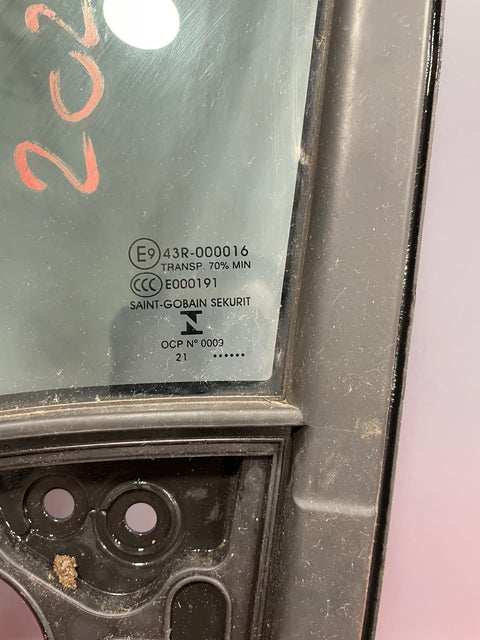 Citroen Berlingo/Peugeot Partner/Vauxhall Combo/Toyota Proace City QUARTER GLASS WINDOW Passenger Side  2019-2024 P/N 9818042280