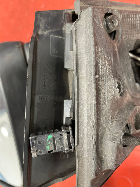 Citroen Berlingo/Peugeot Partner MANUAL WING MIRROR Driver's Side RH 2013-2018 (Black) P/N 232636104 - 6