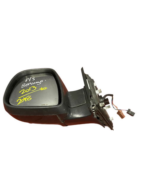 Citroen Berlingo/Peugeot Partner  WING MIRROR PASSENGER SIDE (Black) 2013-2018 (w/ Damage in  the Plastic) P/N 232636103 - 16