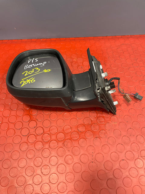 Citroen Berlingo/Peugeot Partner  WING MIRROR PASSENGER SIDE (Black) 2013-2018 (w/ Damage in  the Plastic) P/N 232636103 - 16