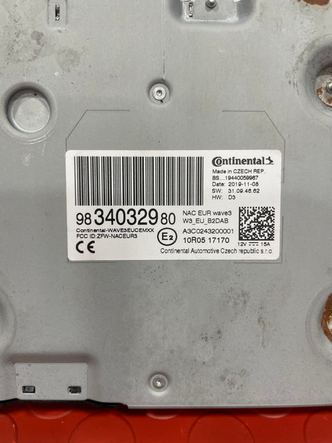 Citroen Dispatch/Peugeot Expert/Vauxhall Vivaro/Toyota Proace  MULTI FUNCTION  RADIO  AUDIO AND SAT NAV DISPLAY WITH SURROUND AND HEAD UNIT 2016-2024 P/N 9831665880 9834032980