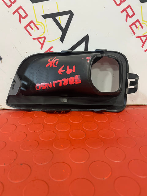 Citroen Berlingo/ Peugeot Partner/ Vauxhall Combo/ Toyota Proace City FRONT BUMPER SPOT LIGHT COVER DRIVERS SIDE O/S 2019-2024   P/N BR-18152