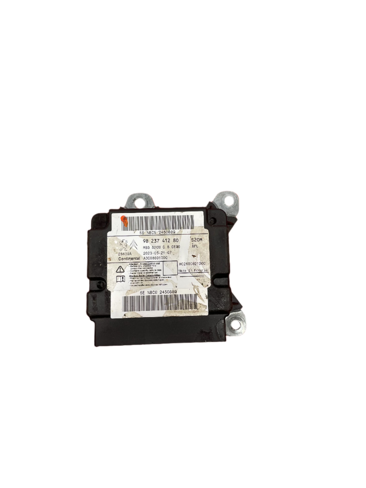 Citroen Berlingo/Peugeot Partner AIRBAG CONTROL MODULE ECU 2018-2023 1.6 P/N 9823741280