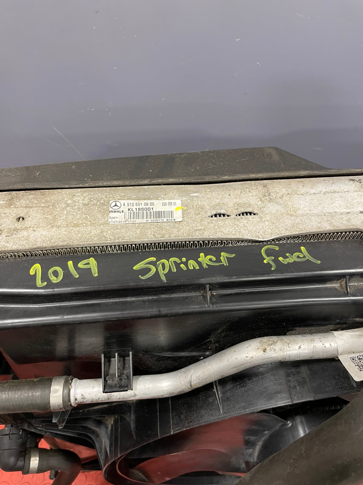 Mercedes Sprinter COOLING SYSTEM RADIATOR PACK,TURBO INTERCOOLER,AC CONDENSER,FAN,HOSES FWD 2019 P/N A9105000200 / A9105010900 / A4479060212 / 3136613503