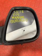 Citroen Berlingo/Peugeot Partner WING MIRROR Manual Driver Side 2 PIN 2013-2018 P/N 96777525XT - 1
