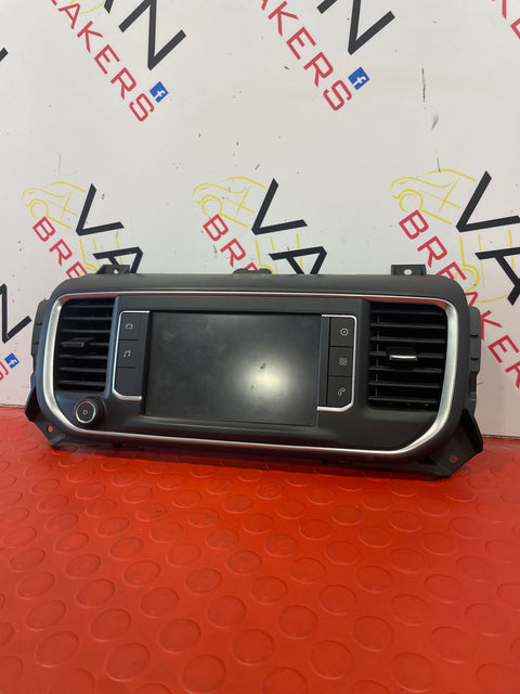 Citroen Dispatch RADIO DISPLAY SCREEN AND SURROUND 2017-2023 P/N 98075397ZD