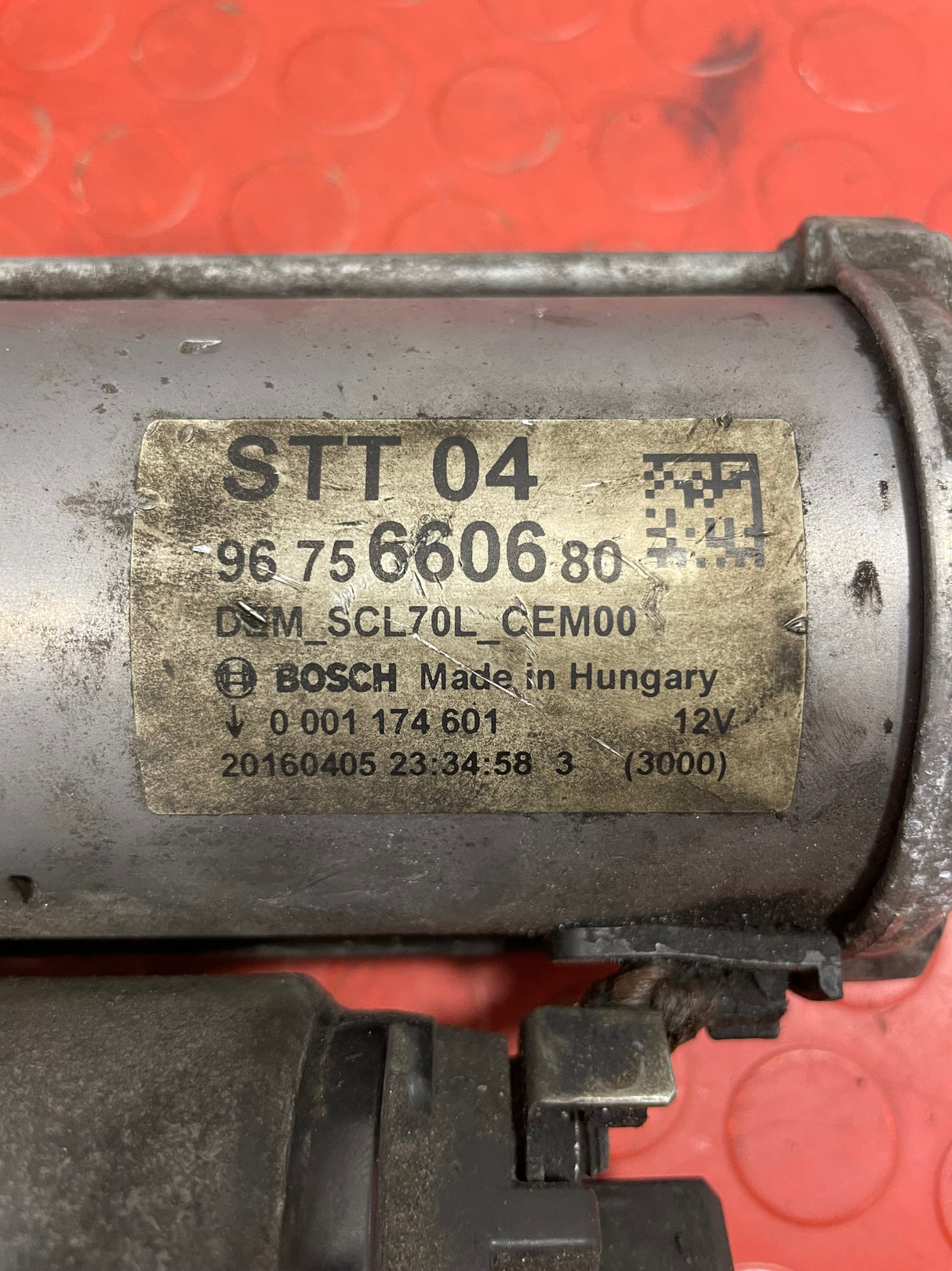 Citroen/Peugeot/Vauxhall/Toyota/Fiat STARTER MOTOR 6 Speed 1 PIN 1.6 2008-2019 P/N 9675660680 - 2