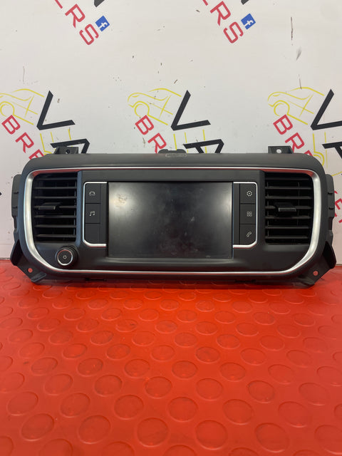 Citroen Dispatch RADIO DISPLAY SCREEN AND SURROUND 2017-2023 P/N 98075397ZD