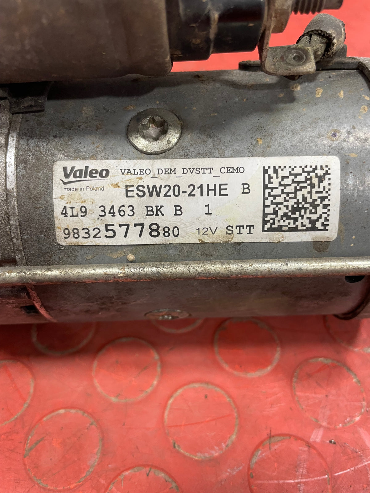 Citroen/Peugeot/Vauxhall/Toyota/Fiat STARTER MOTOR 6 Speed 1 PIN 1.5 2016-2025 P/N 9832577880 - 1
