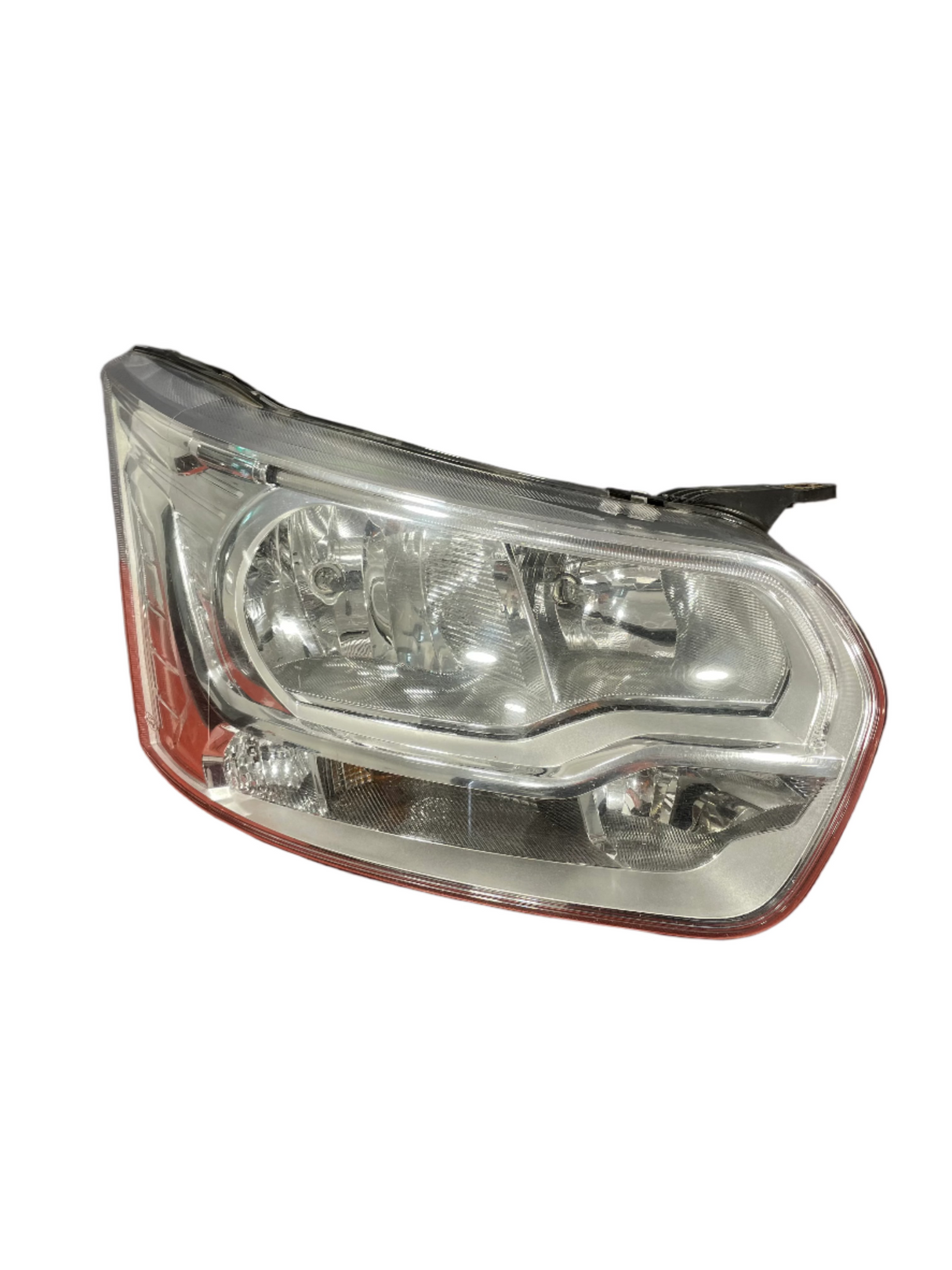 Ford Transit HEADLIGHT HALOGEN BULB With LED DRL CHROME Driver's Side O/S 2013-2018 P/N BK3113D152B / BK3113D152AD