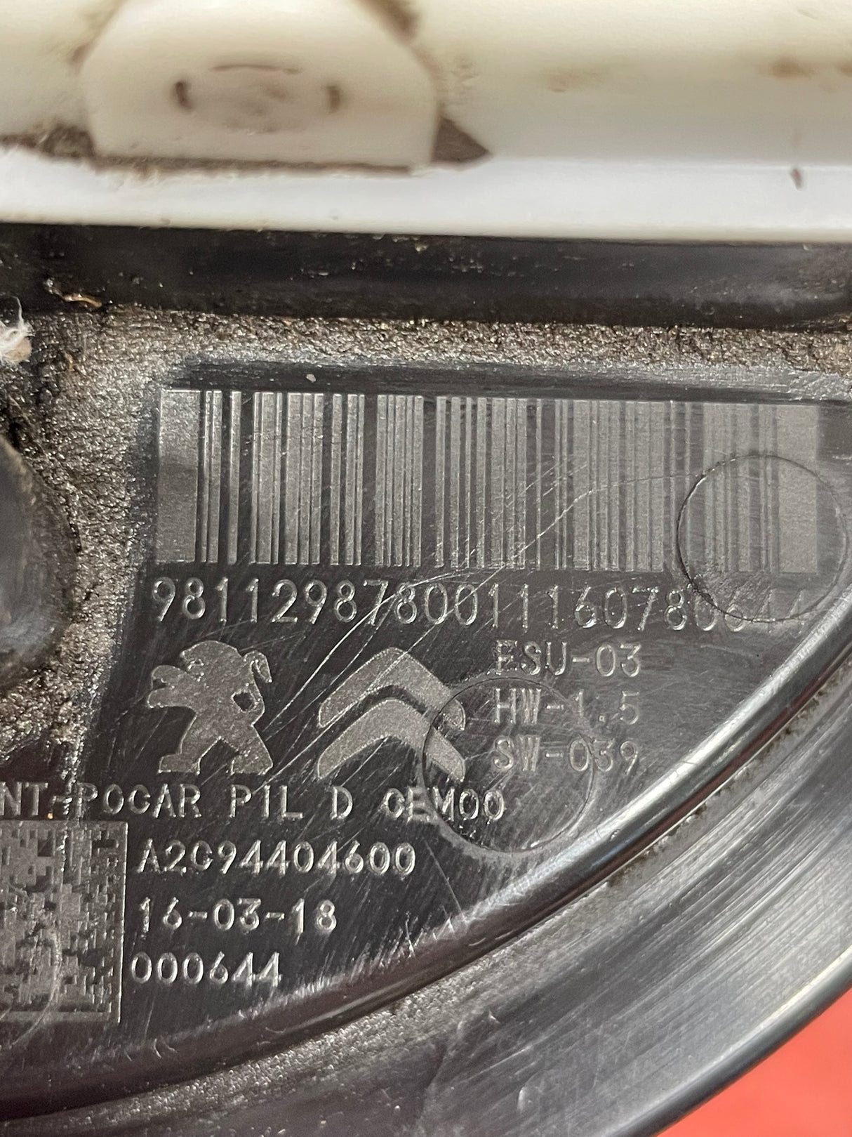 Citroen Berlingo/Peugeot Partner FUEL SENDER UNIT 1.6 2008-2018 P/N 9811298780