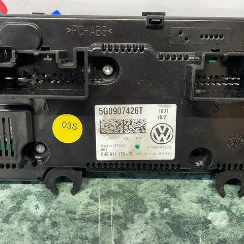 2015 VW Golf MK7 heater controls with AC